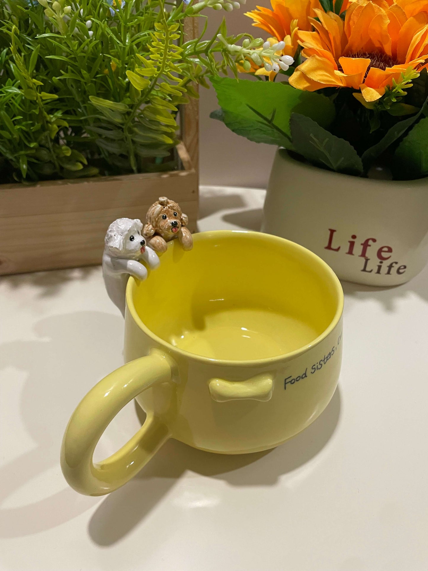 Handmade Custom Yellow Pet Mug