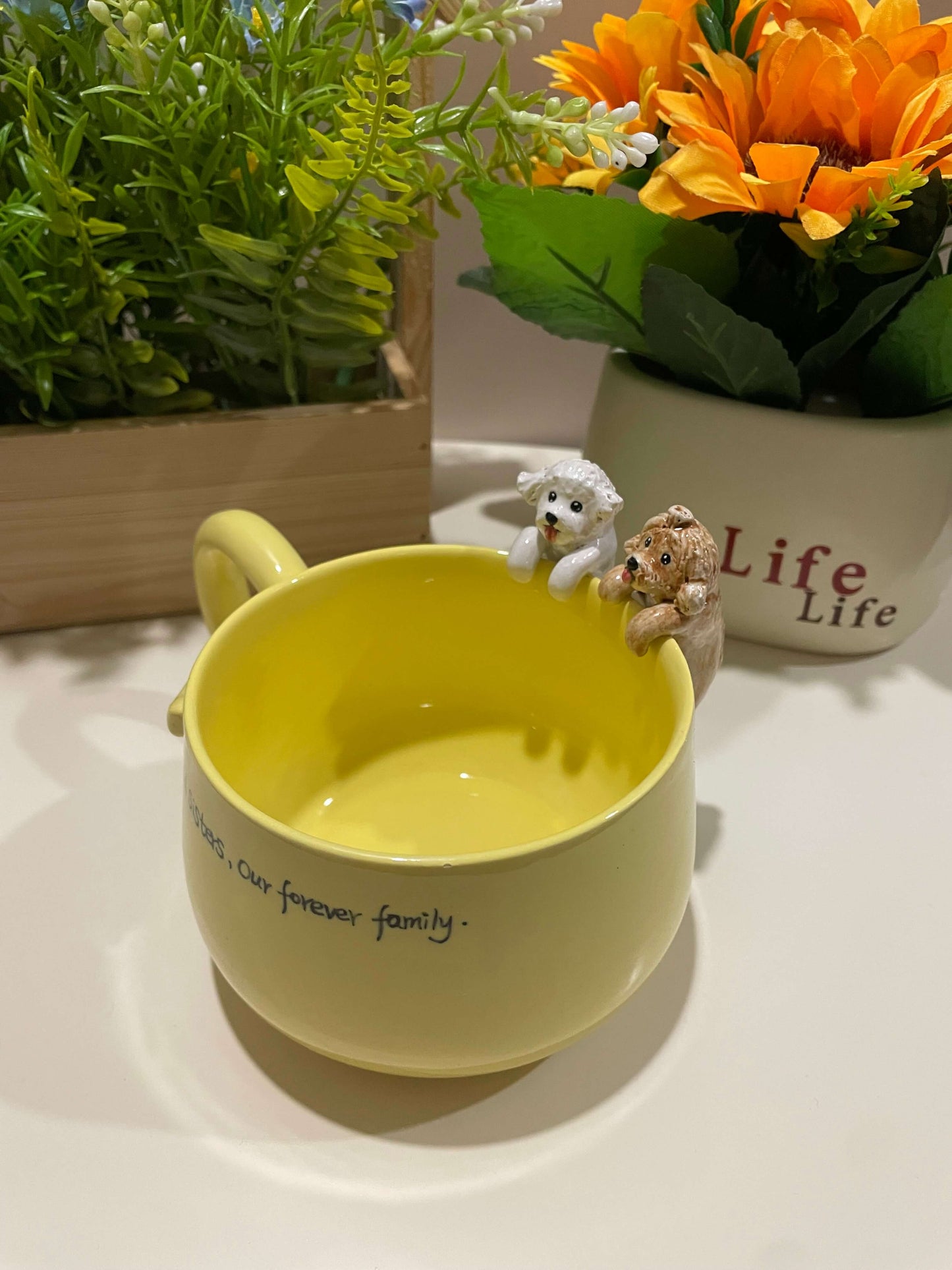 Handmade Custom Yellow Pet Mug