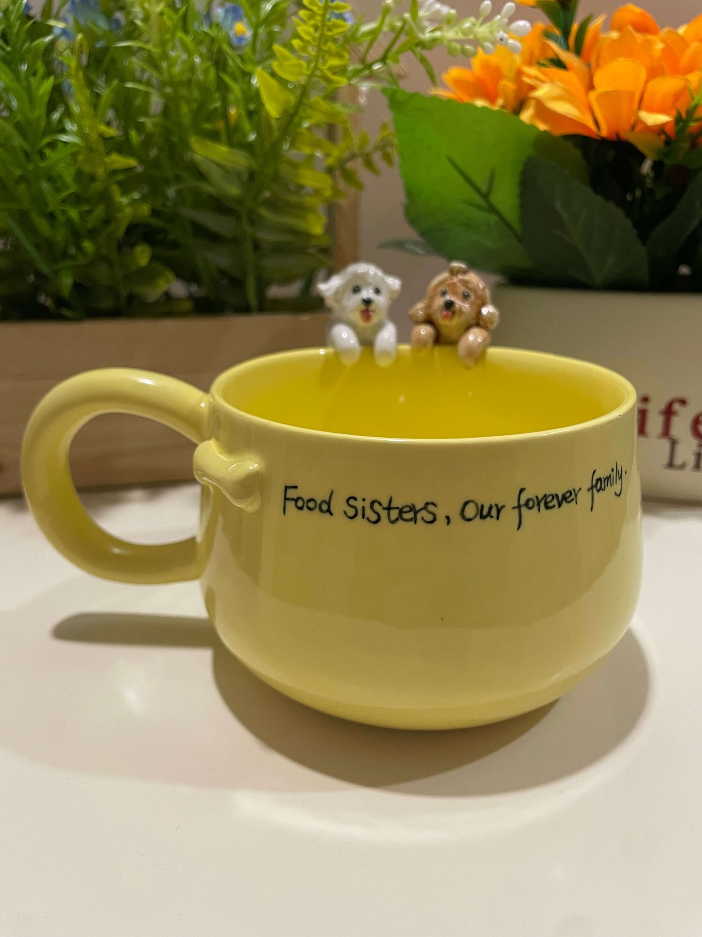 Handmade Custom Yellow Pet Mug