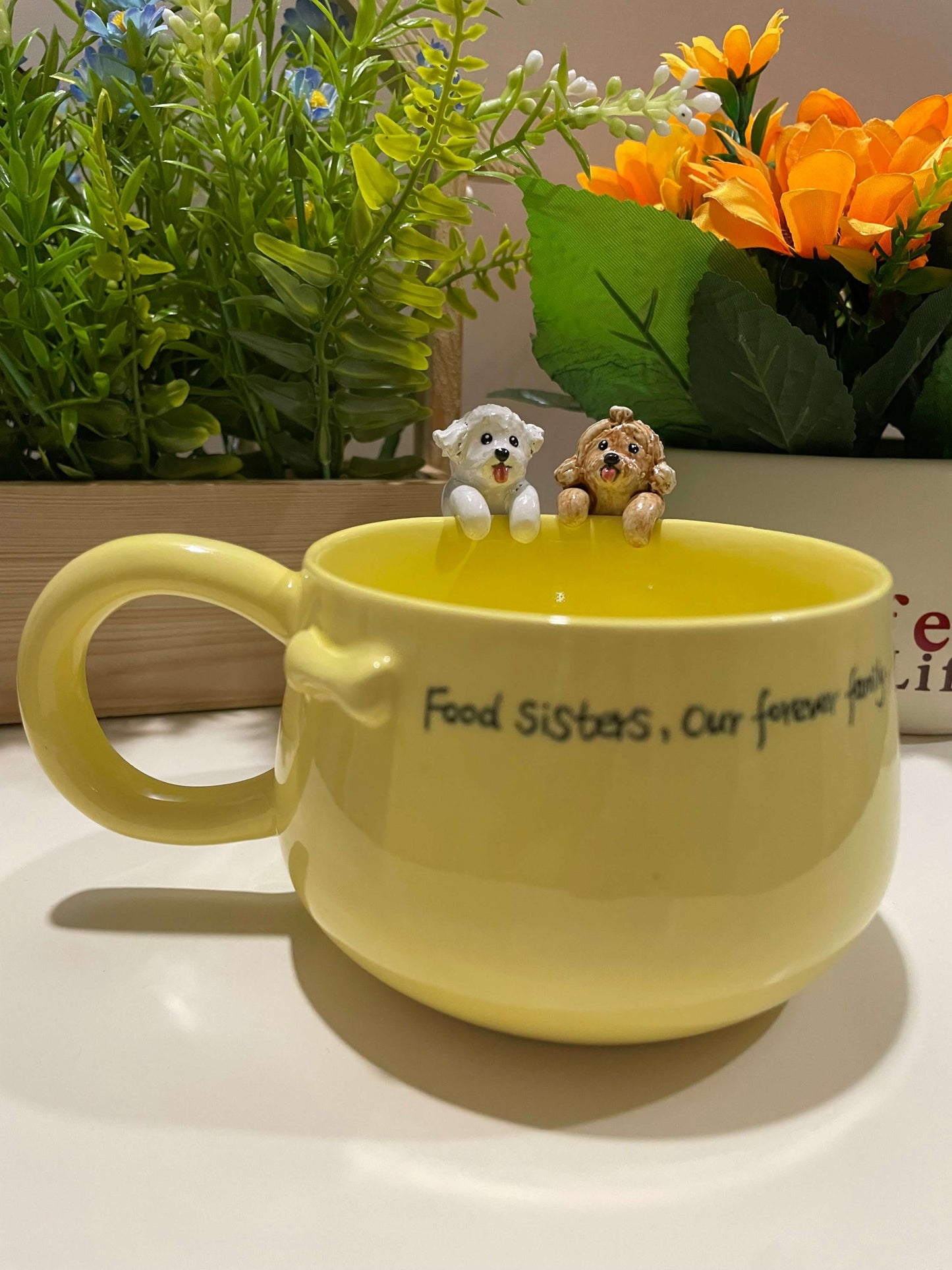 Handmade Custom Yellow Pet Mug