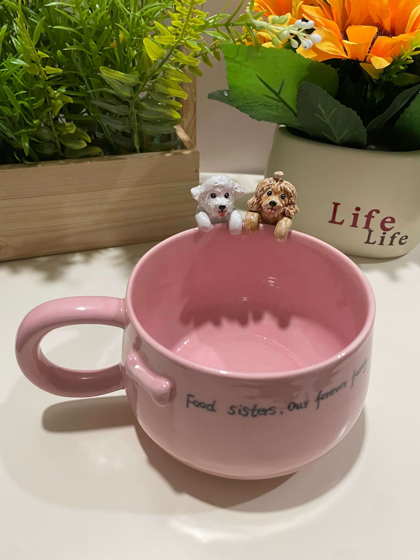 Handmade Custom Pink Pet Mug