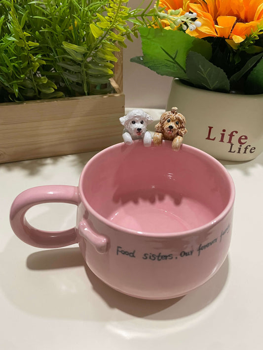 Handmade Custom Pink Pet Mug