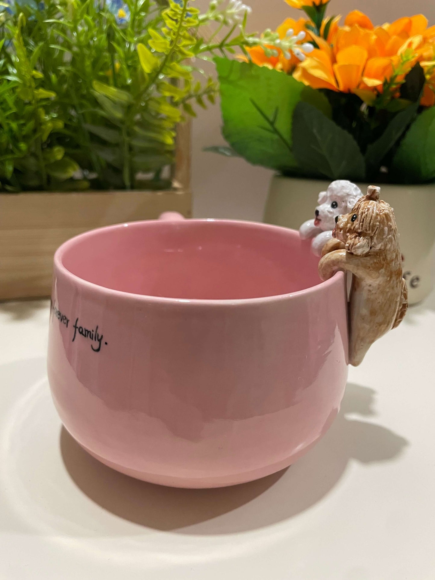 Handmade Custom Pink Pet Mug
