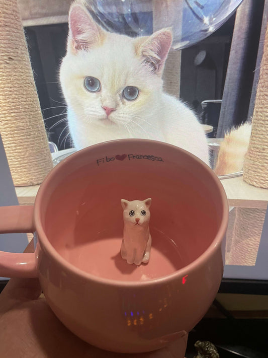 Handmade Custom Pink Pet Mug
