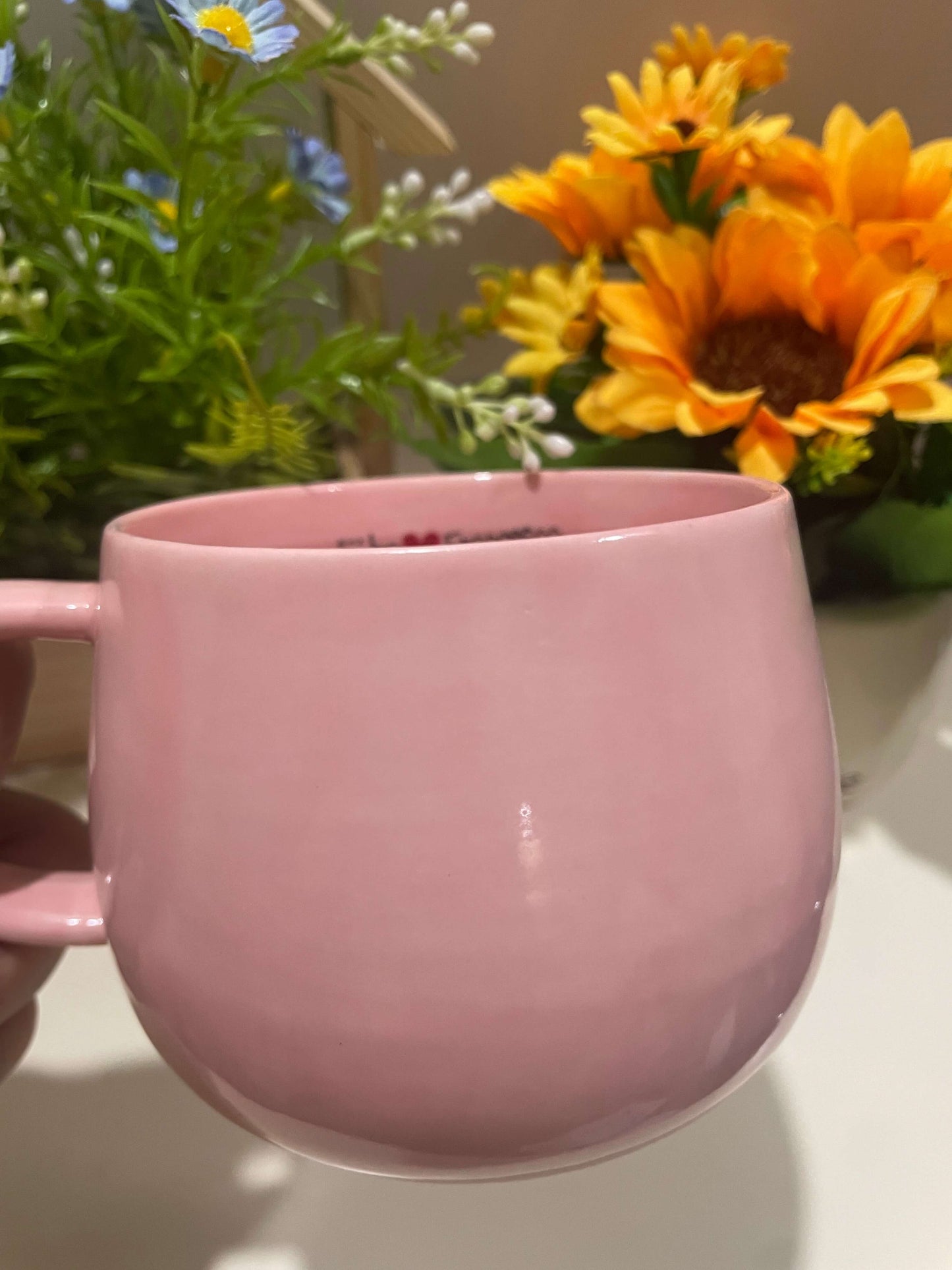 Handmade Custom Pink Pet Mug